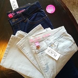 The Children's Place, Girls Jeans, 14 S, 2 pack
